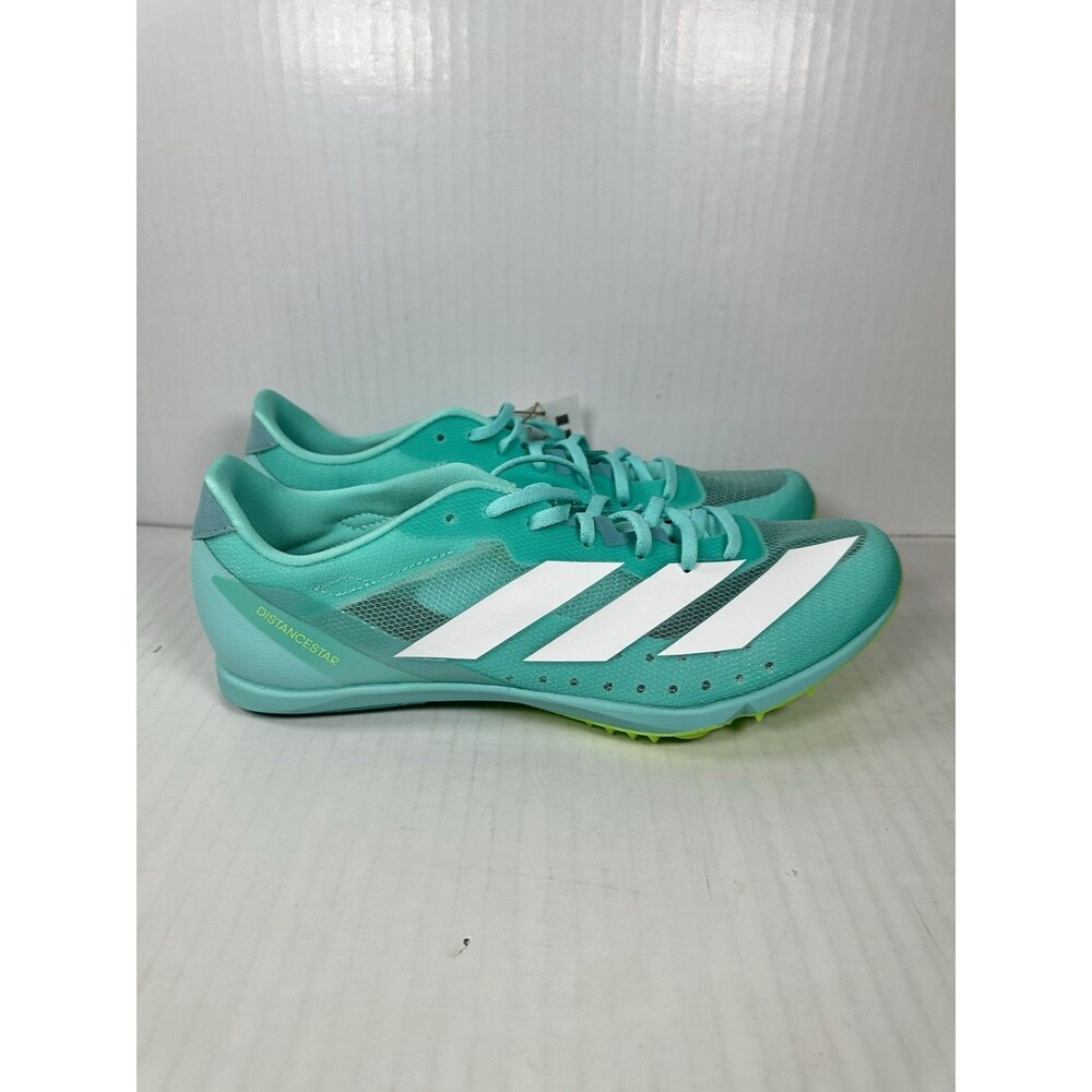 Size 8 Adidas Adizero Distancestar Track Spikes Blue Cloud White Mens JI2999 NEW